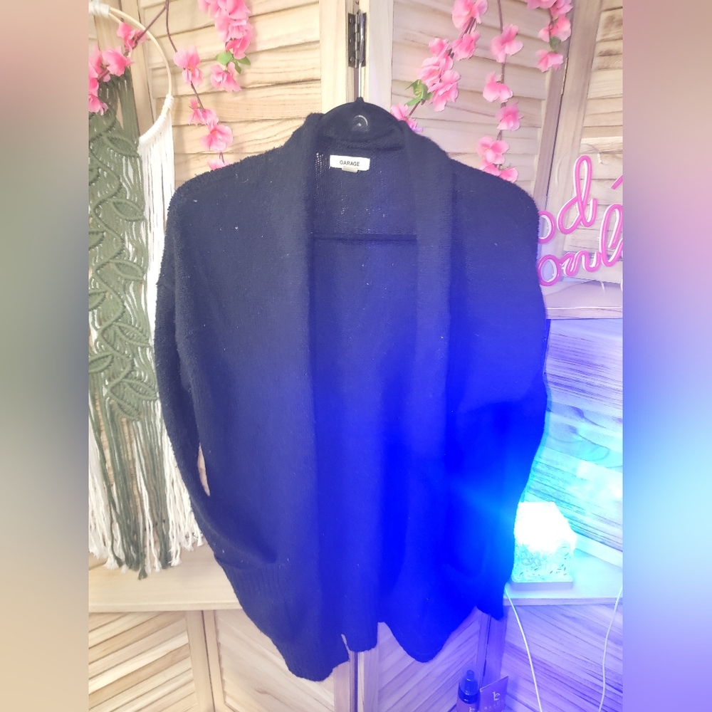 Garage Black Cardigan Sweater